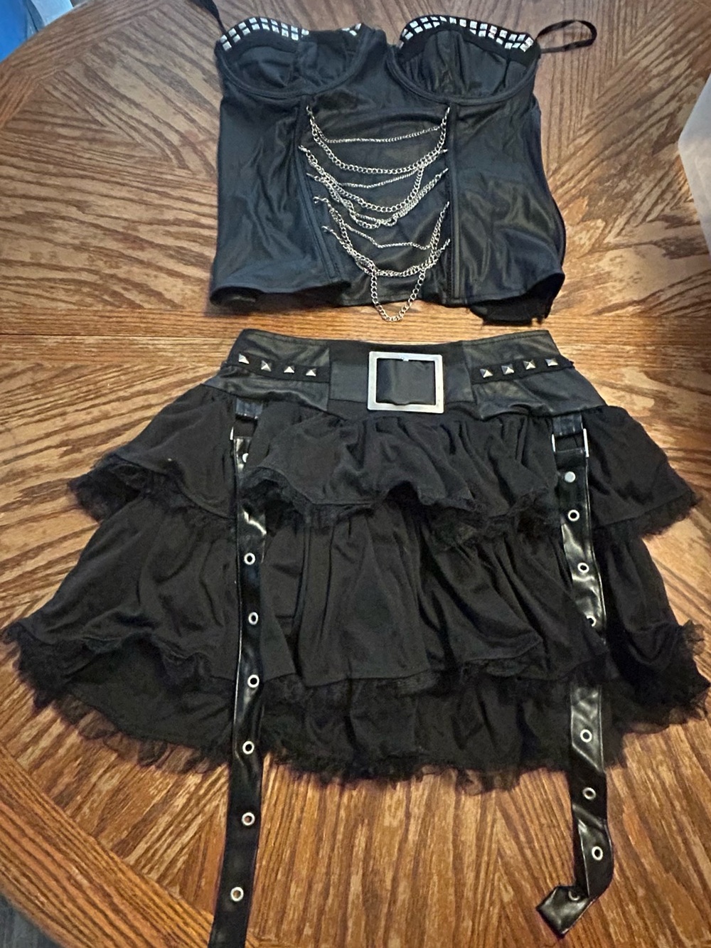 Halloween goth corset and skirt black one size